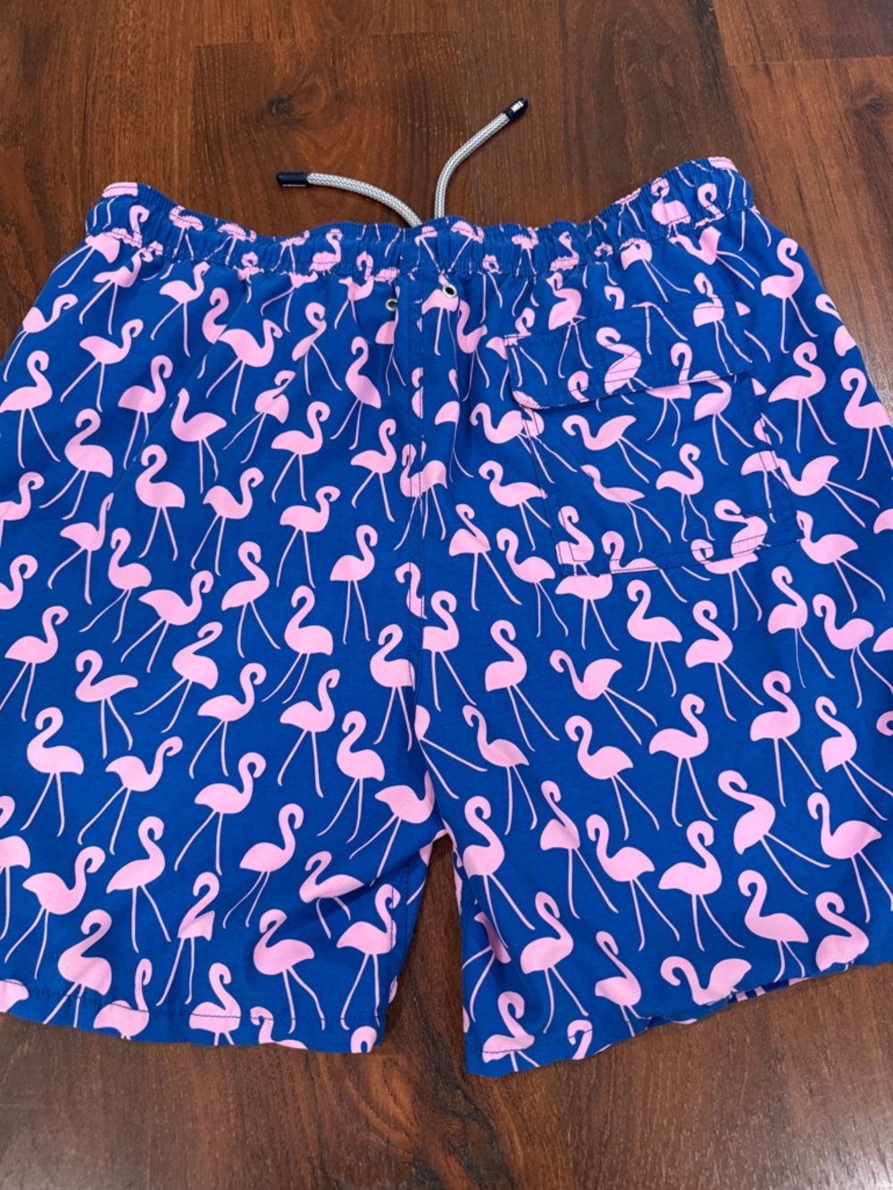 Tom & Teddy Men's Swim Trunks Blue Flamingo Size L - Picture 8 of 8